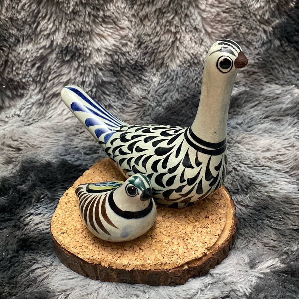 Vintage Tonala Pottery 
Dove/Bird Figurines
